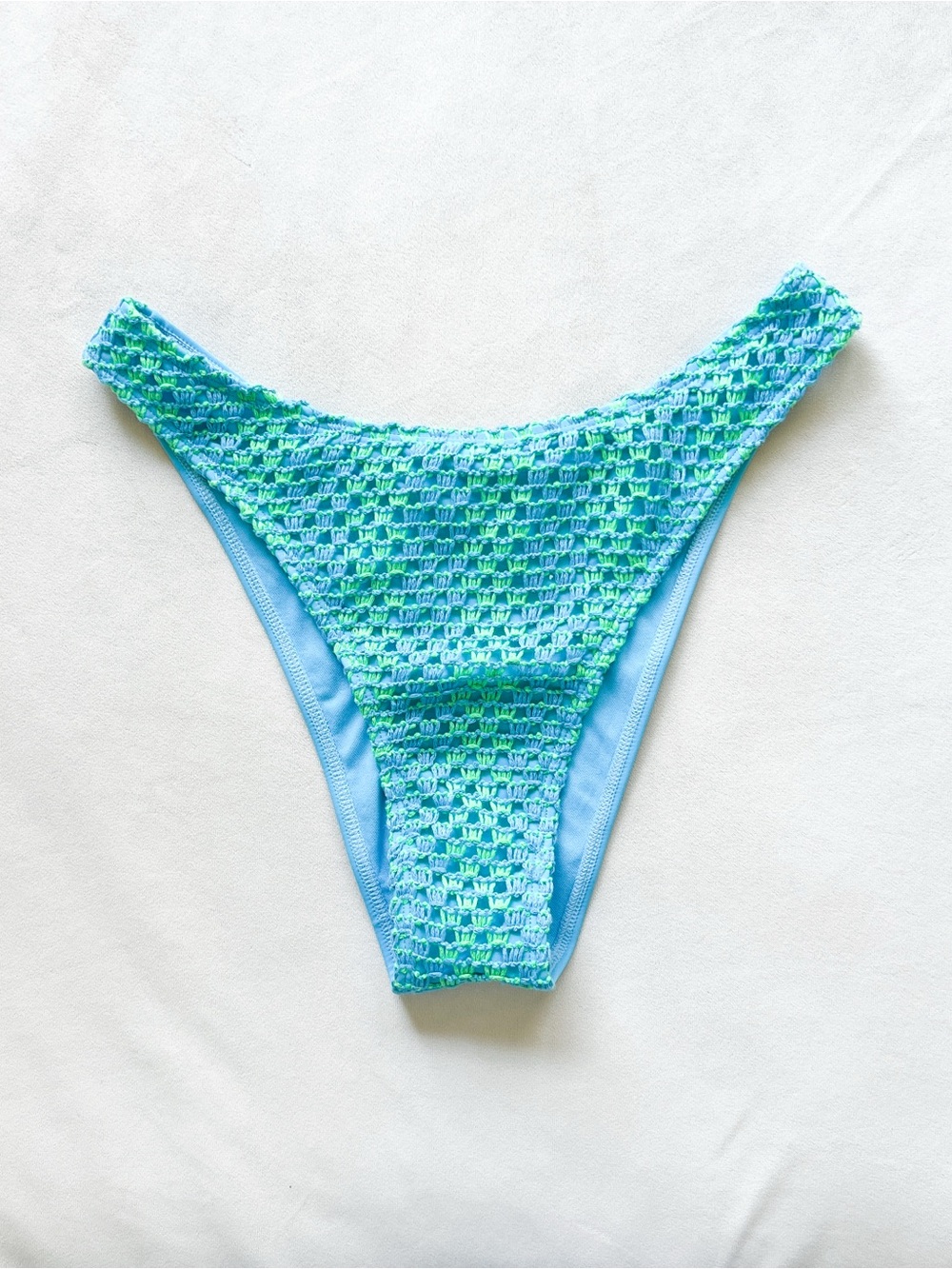 wild fable Blue and Green Crochet Bikini Bottom - Medium